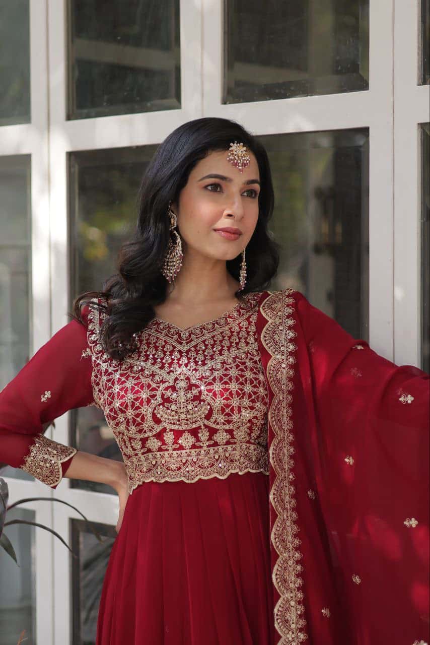 Women's designer gown with dupatta sets