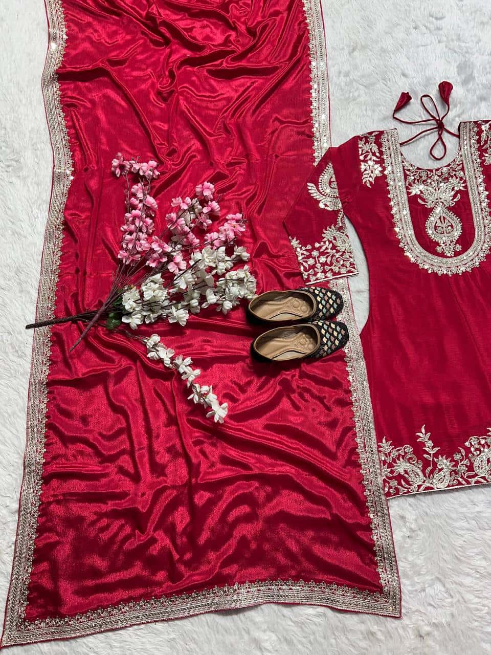 Silk kurta pant sets for women,Wedding,Festive wear dress