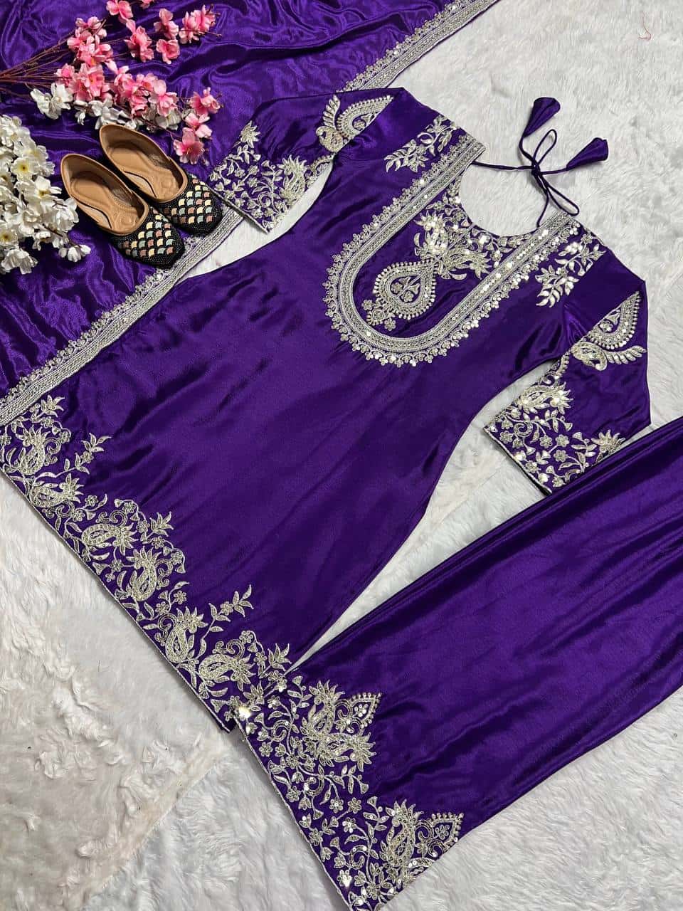 Silk kurta pant sets for women,Wedding,Festive wear dress