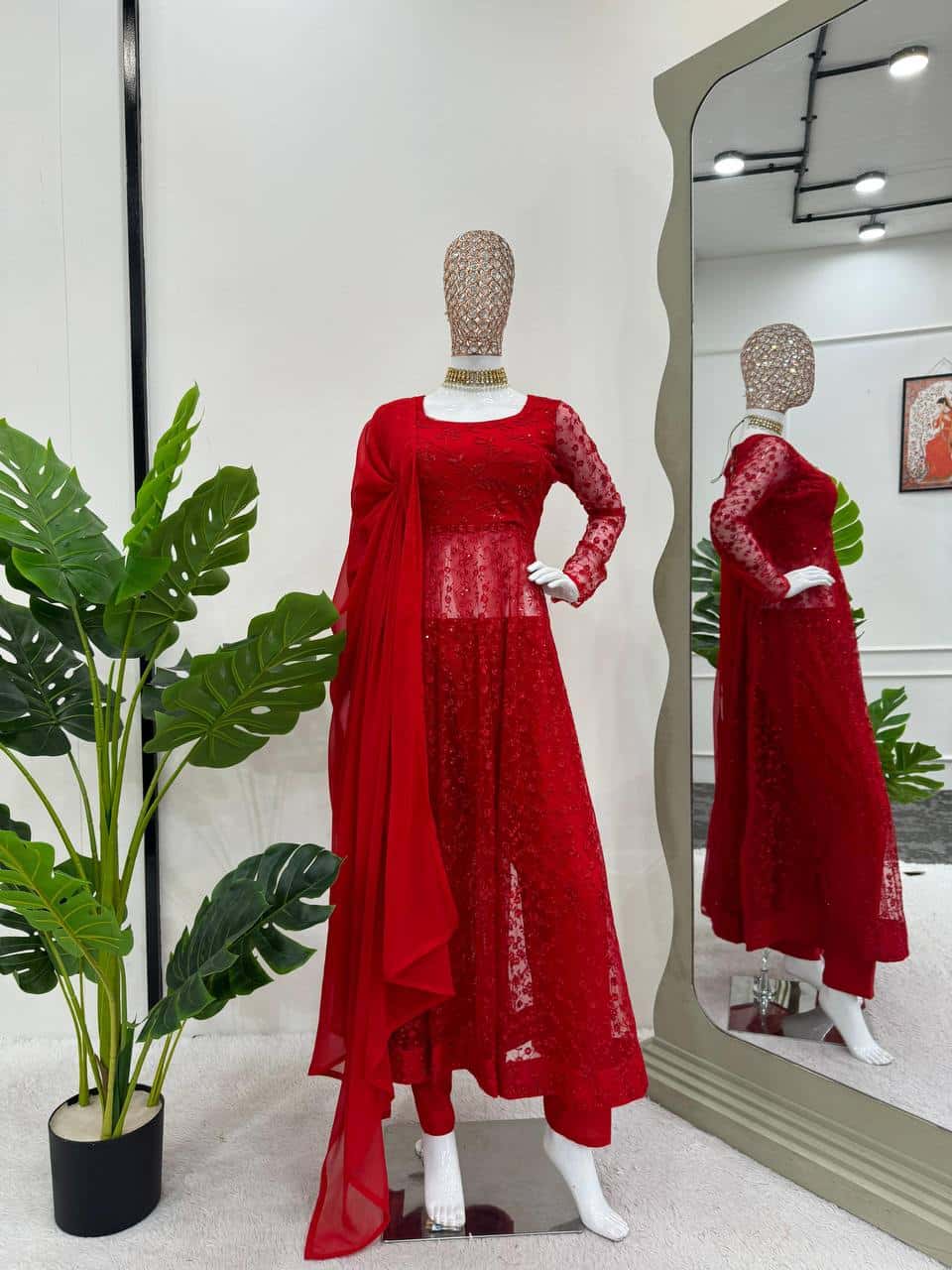 Valentin's wear red designer suit sets
