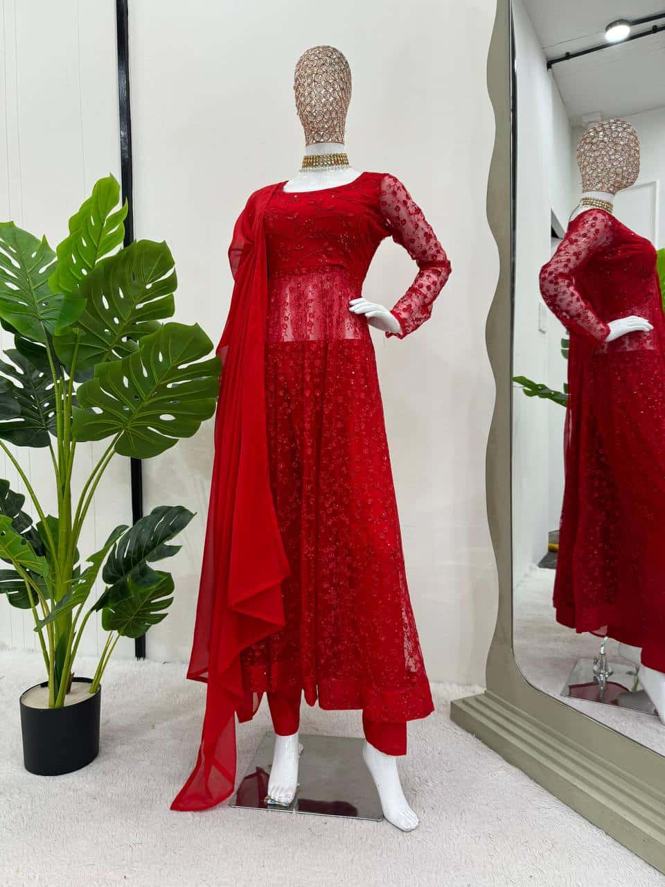 Valentin's wear red designer suit sets
