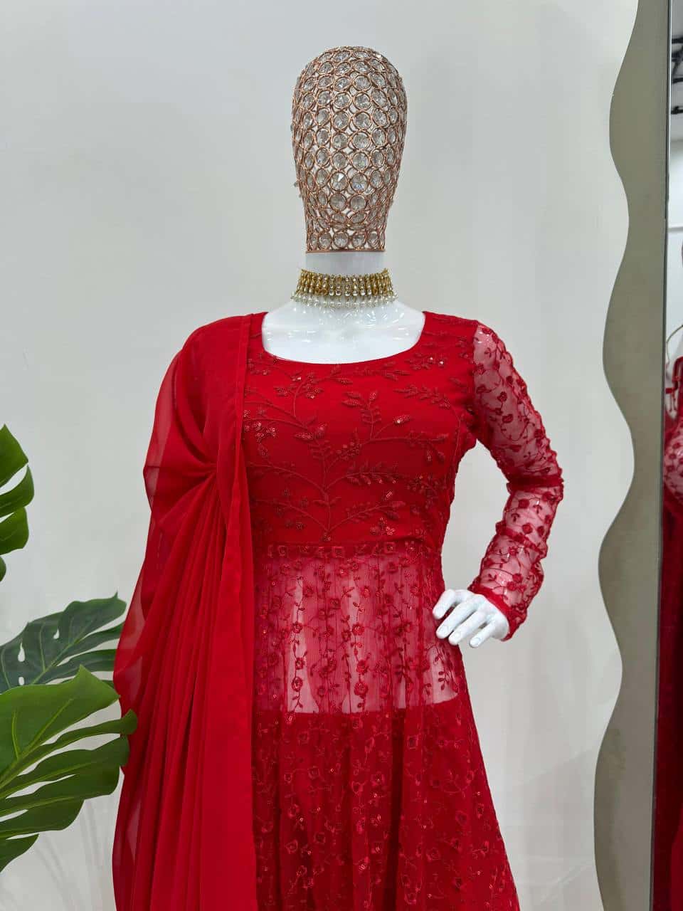Valentin's wear red designer suit sets
