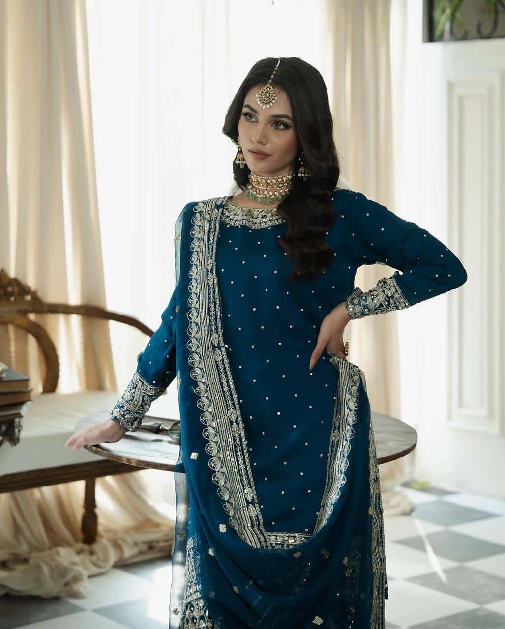 Heavy wedding wear kurta sharara sets