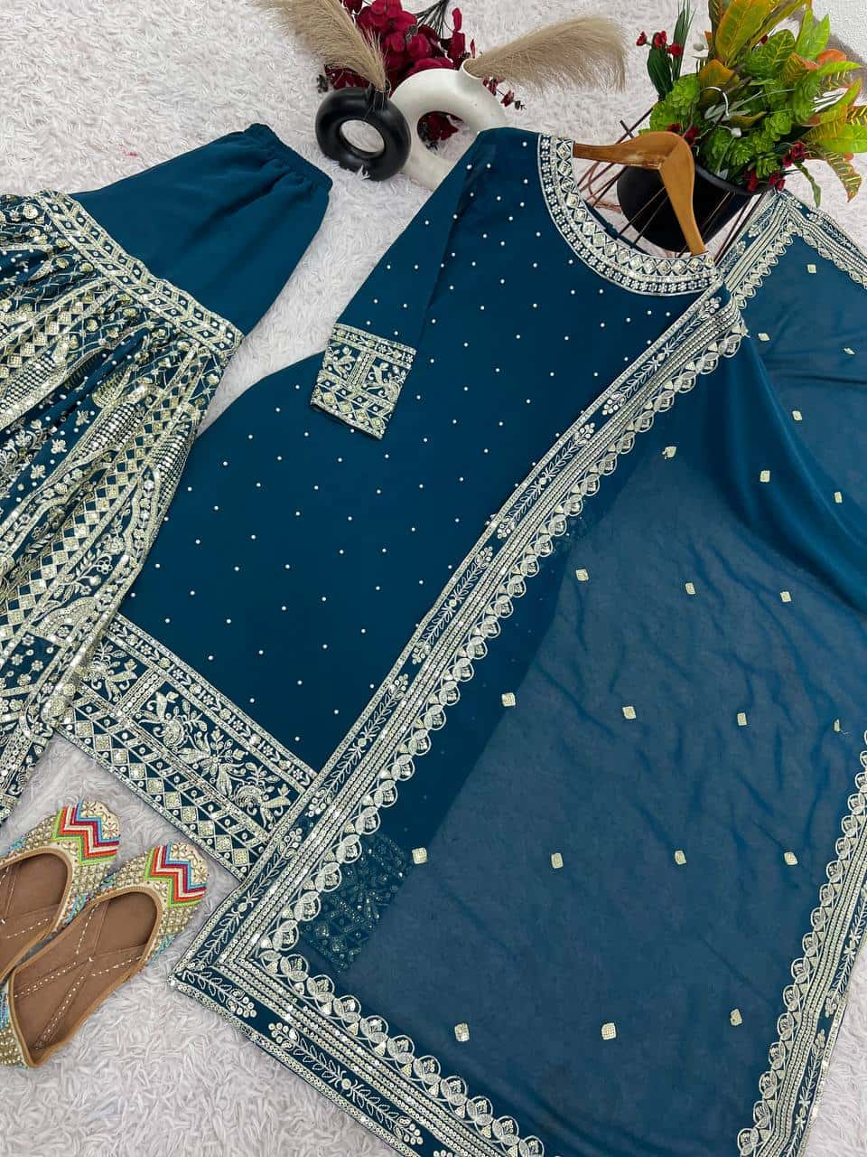 Heavy wedding wear kurta sharara sets