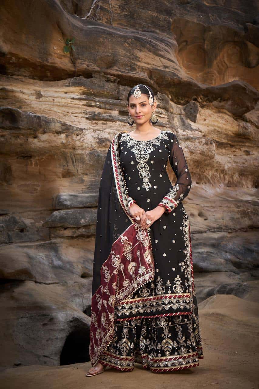 Real model shoot kurta sharara set for wedding festival wear