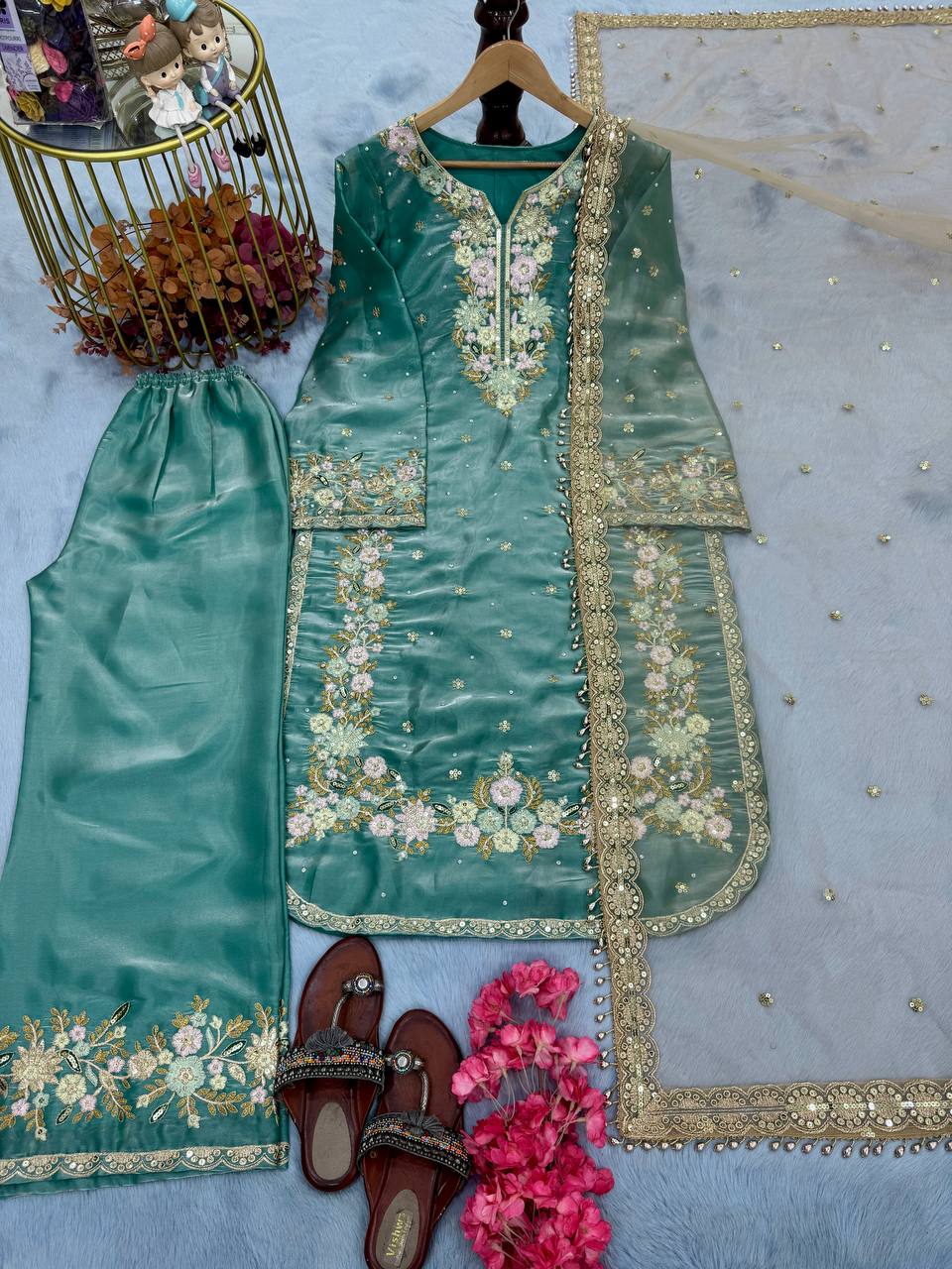 Party wear designer Jimmy Choo fabric suit set