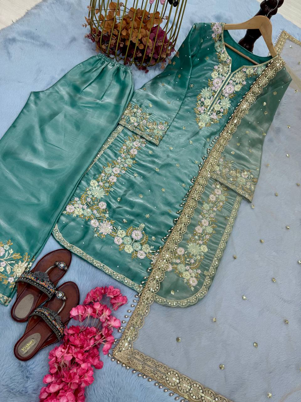 Party wear designer Jimmy Choo fabric suit set
