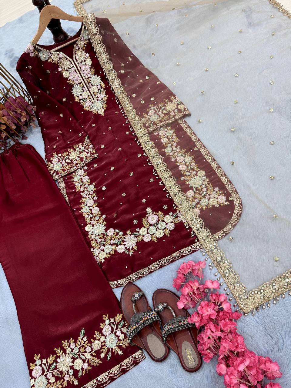 Party wear designer Jimmy Choo fabric suit set