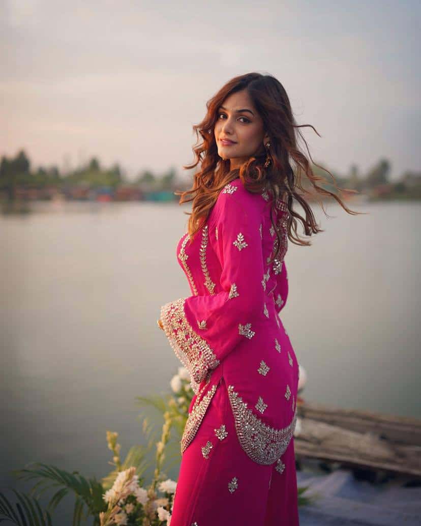 Heavy chinon silk sequence embroidery readymade stitch salwar suit