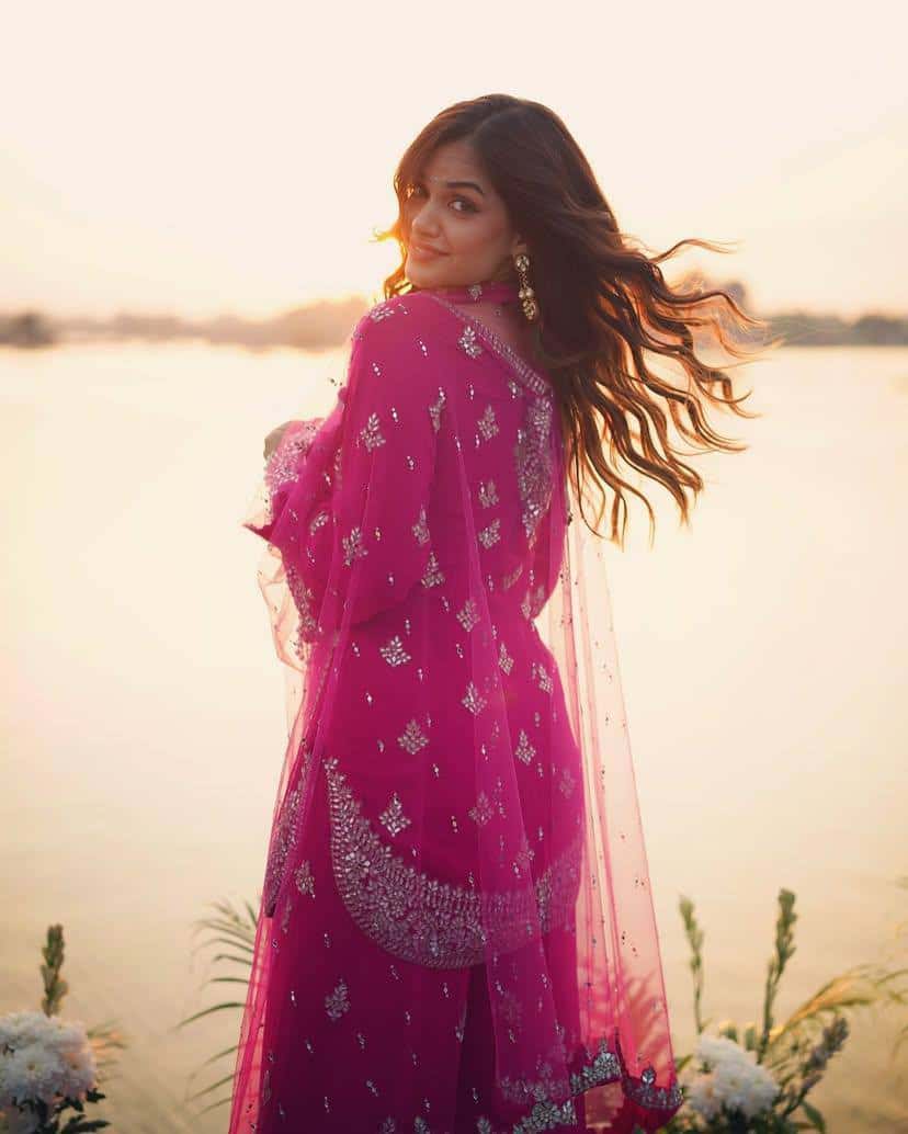 Heavy chinon silk sequence embroidery readymade stitch salwar suit