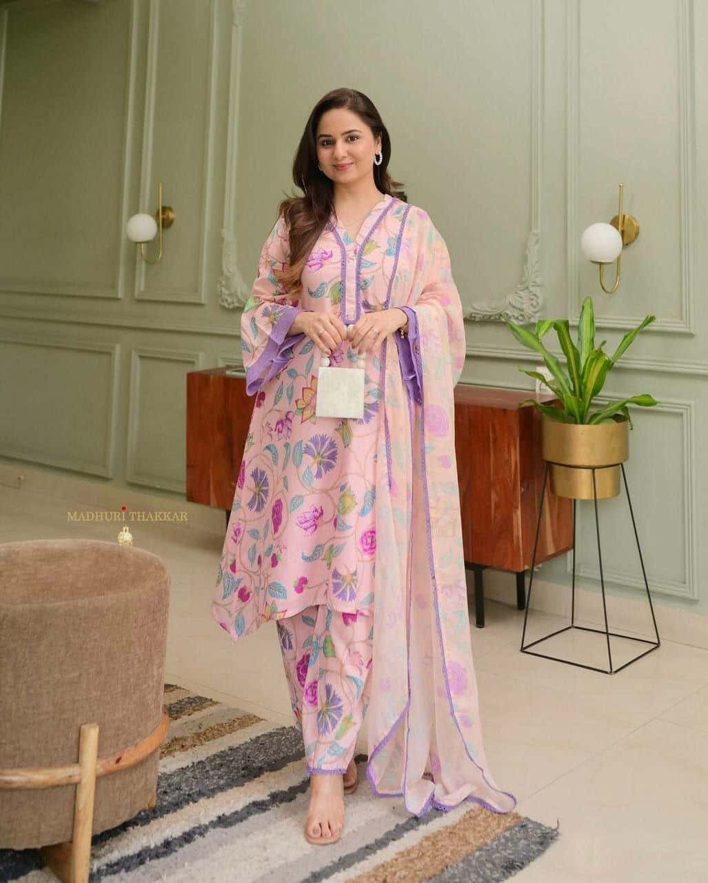 "Premium Cotton Kurta Set with Comfort Fit Pants & Pure Cotton Dupatta"