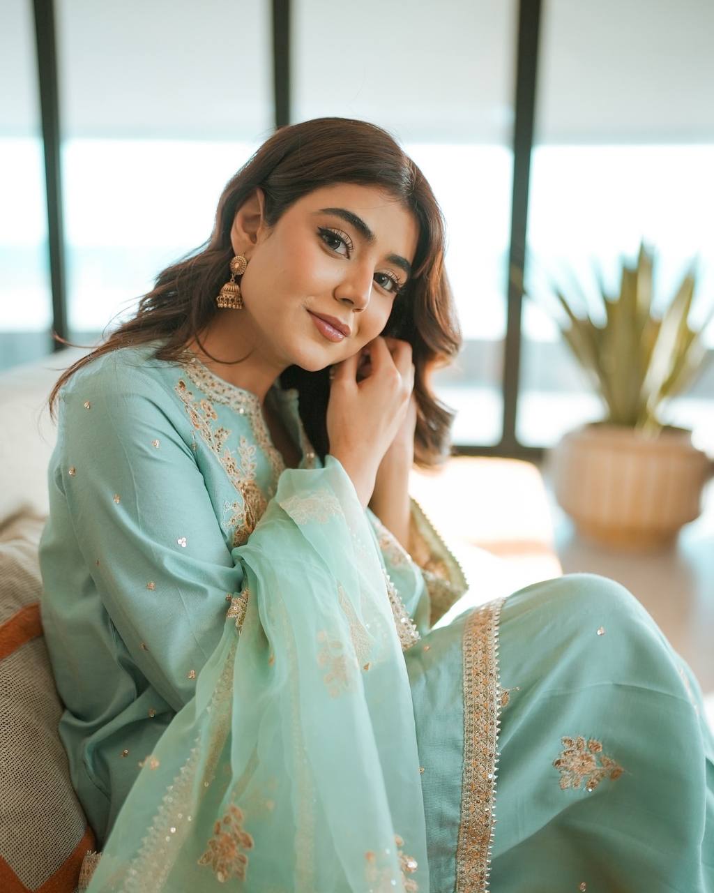 Designer Chinnon Silk Top-Bottom with Dupatta Set