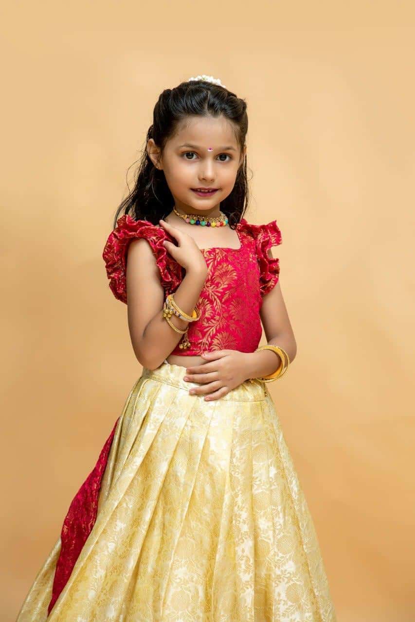 Girls Blouse with Lehenga