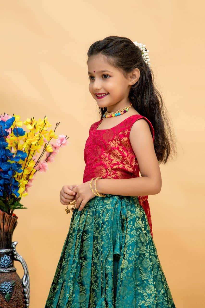 Girls Blouse with Lehenga