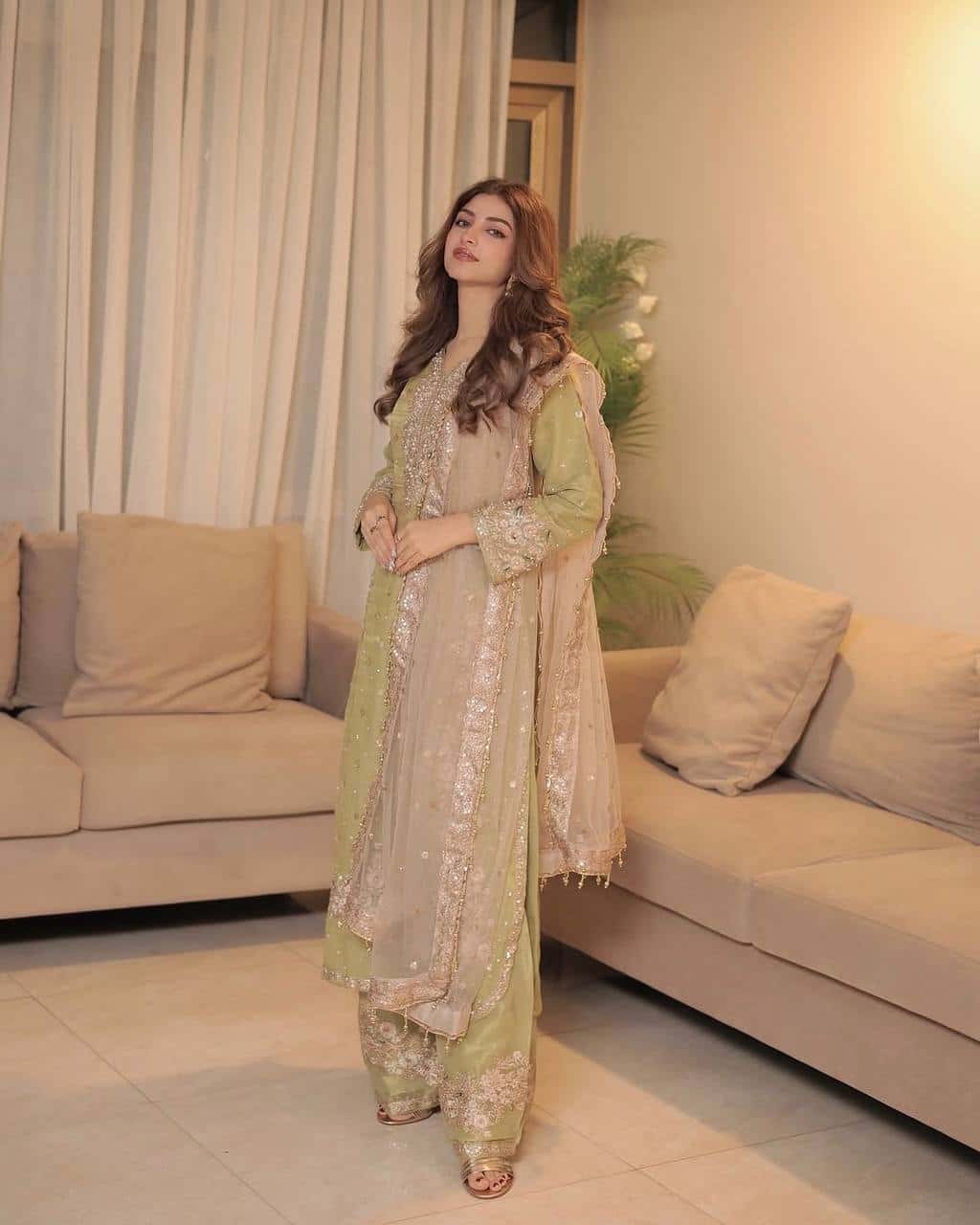 Beautiful chinon silk embroidery readymade salwar suit set
