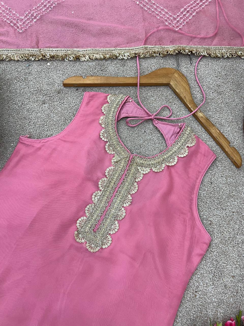 Rakhi special Tabby Organza suit set for women