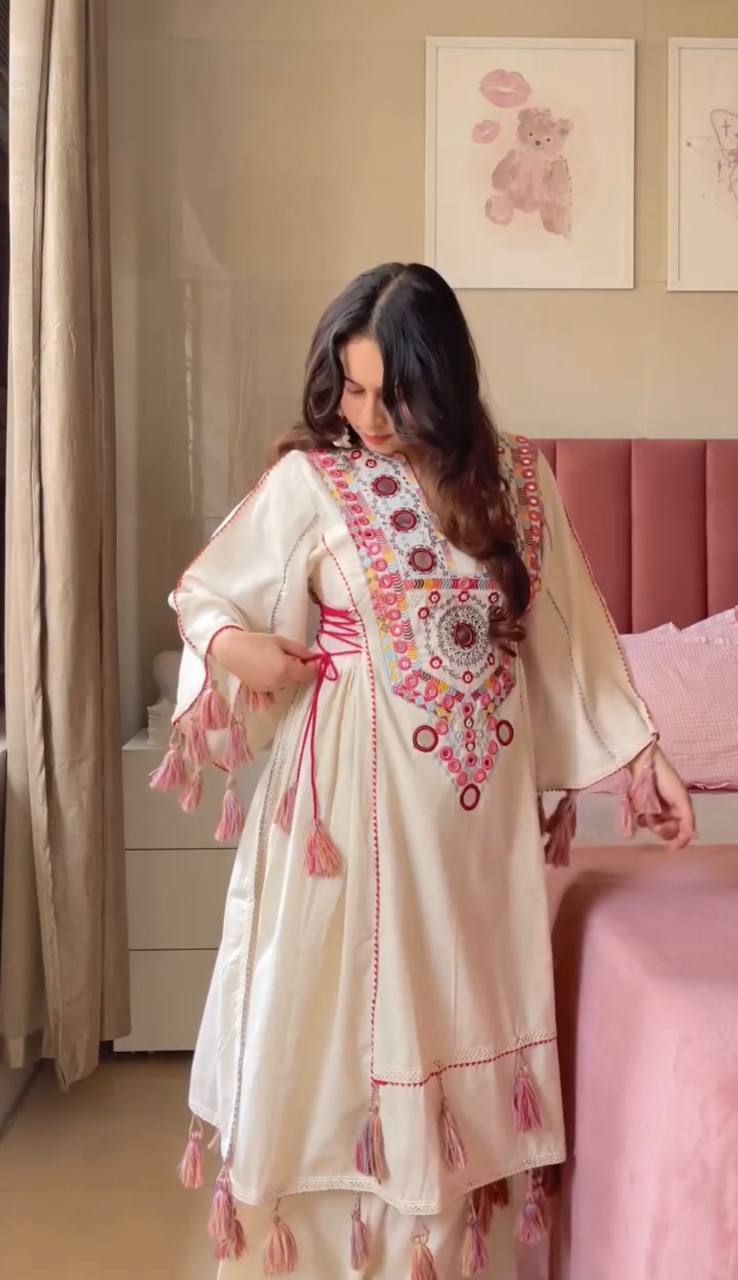 Rakhi Special Premium Khadi Cotton Designer Co-ord Set