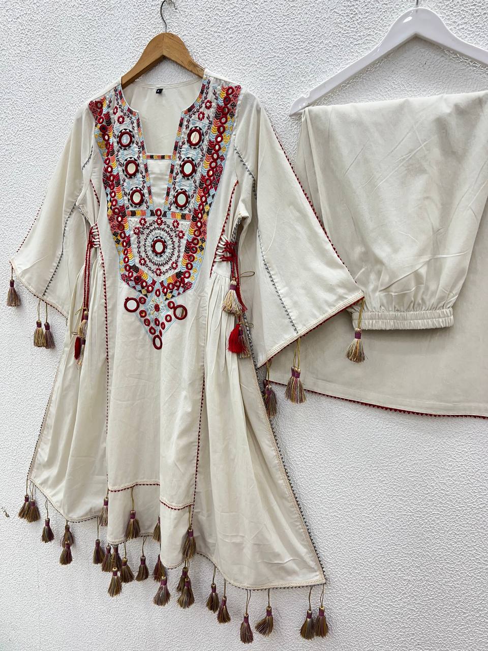 Rakhi Special Premium Khadi Cotton Designer Co-ord Set