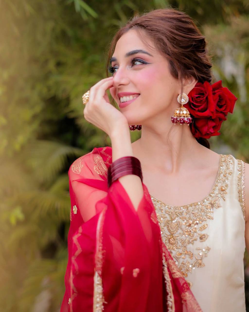 Wedding wear chinnon kurta sharara with dupatta sets