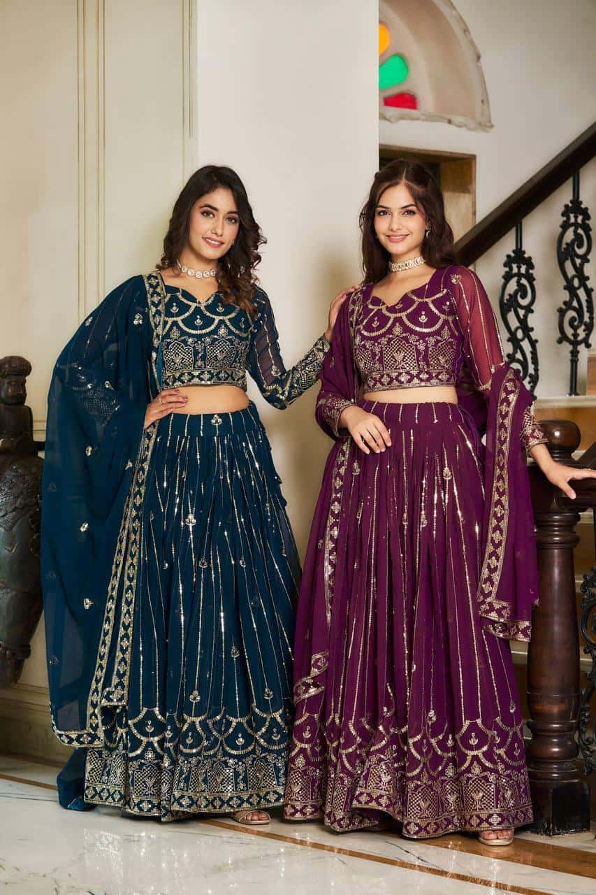 Heavy Faux Georgette Choli Lehenga with Dupatta
