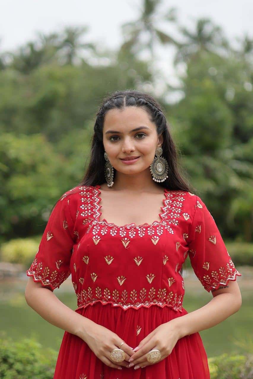 Heavy handwork Sequins work gown for women