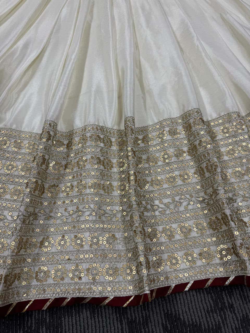 Chinnon silk gown pant with dupatta sets