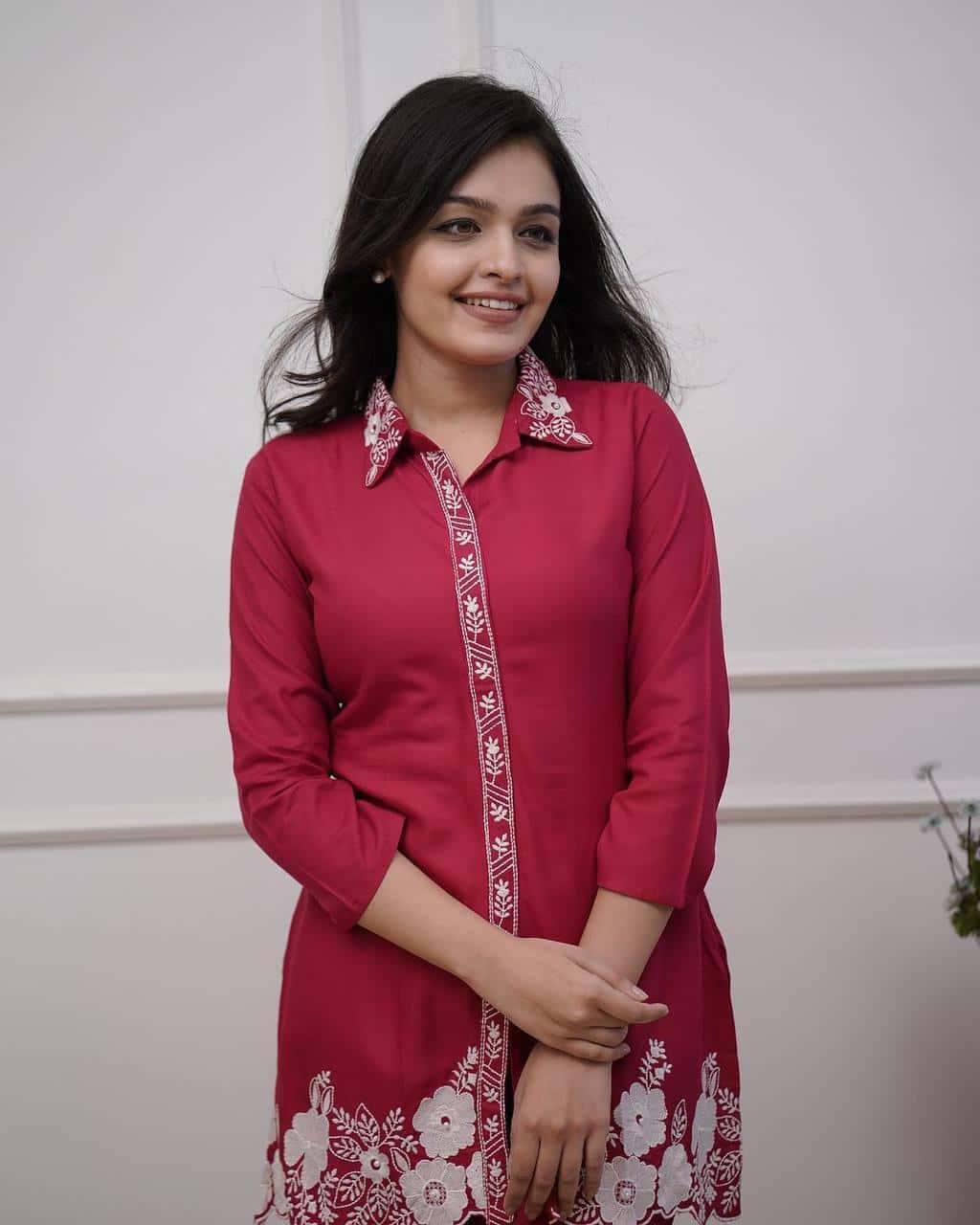 Rayon hand embroidered co-ord set for women and girls