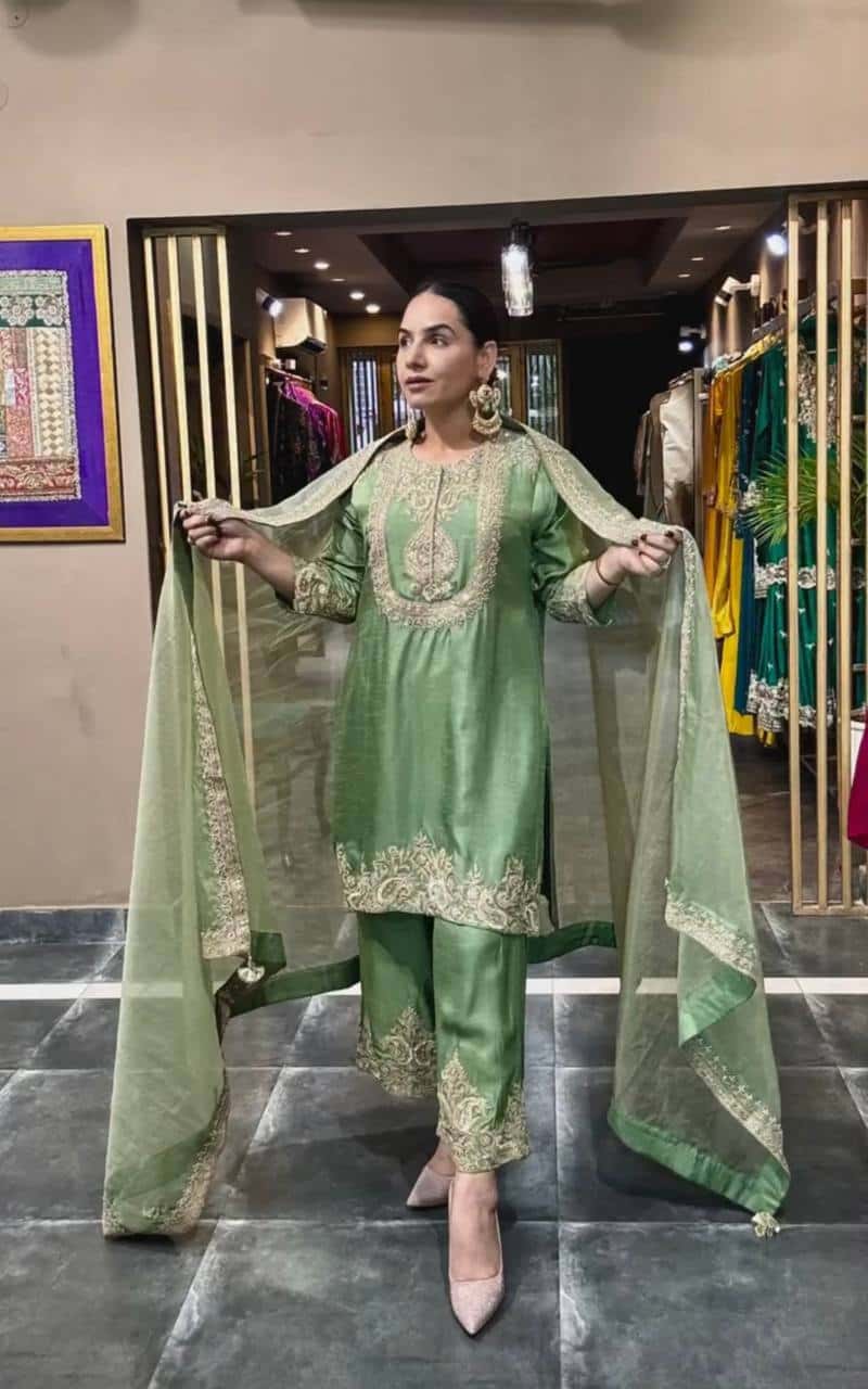 Silk kurta pant sets for women,Wedding,Festive wear dress