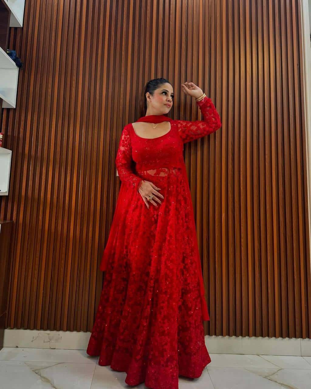Valentin's wear red designer suit sets