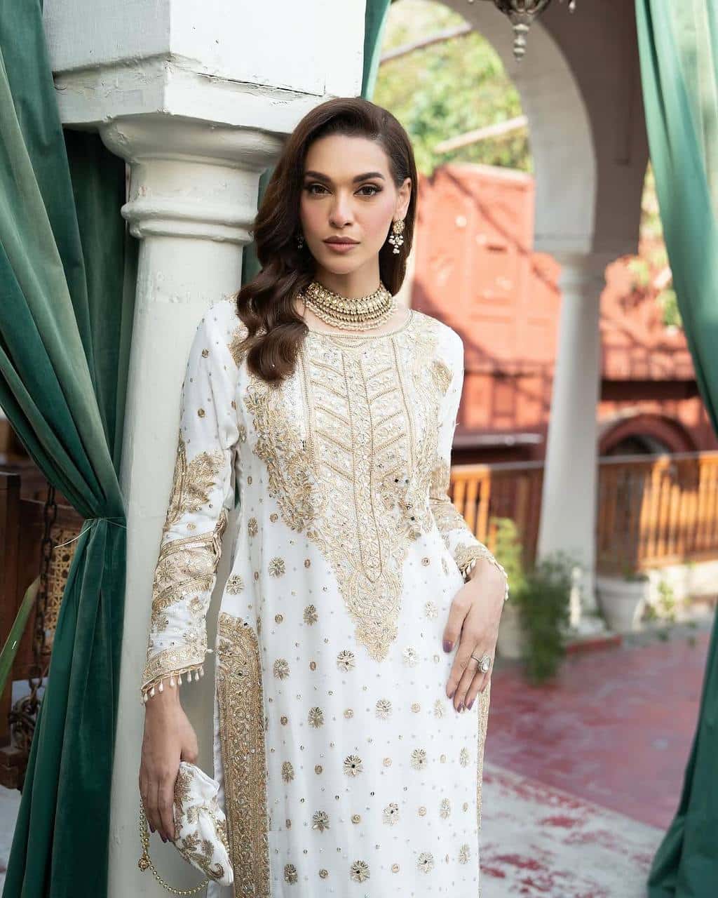 New Collection In heavy Chinnon With Heavy Embroidery Sequence Work Top-Bottom And Dupatta Set Fully Stitched Ready To Wear