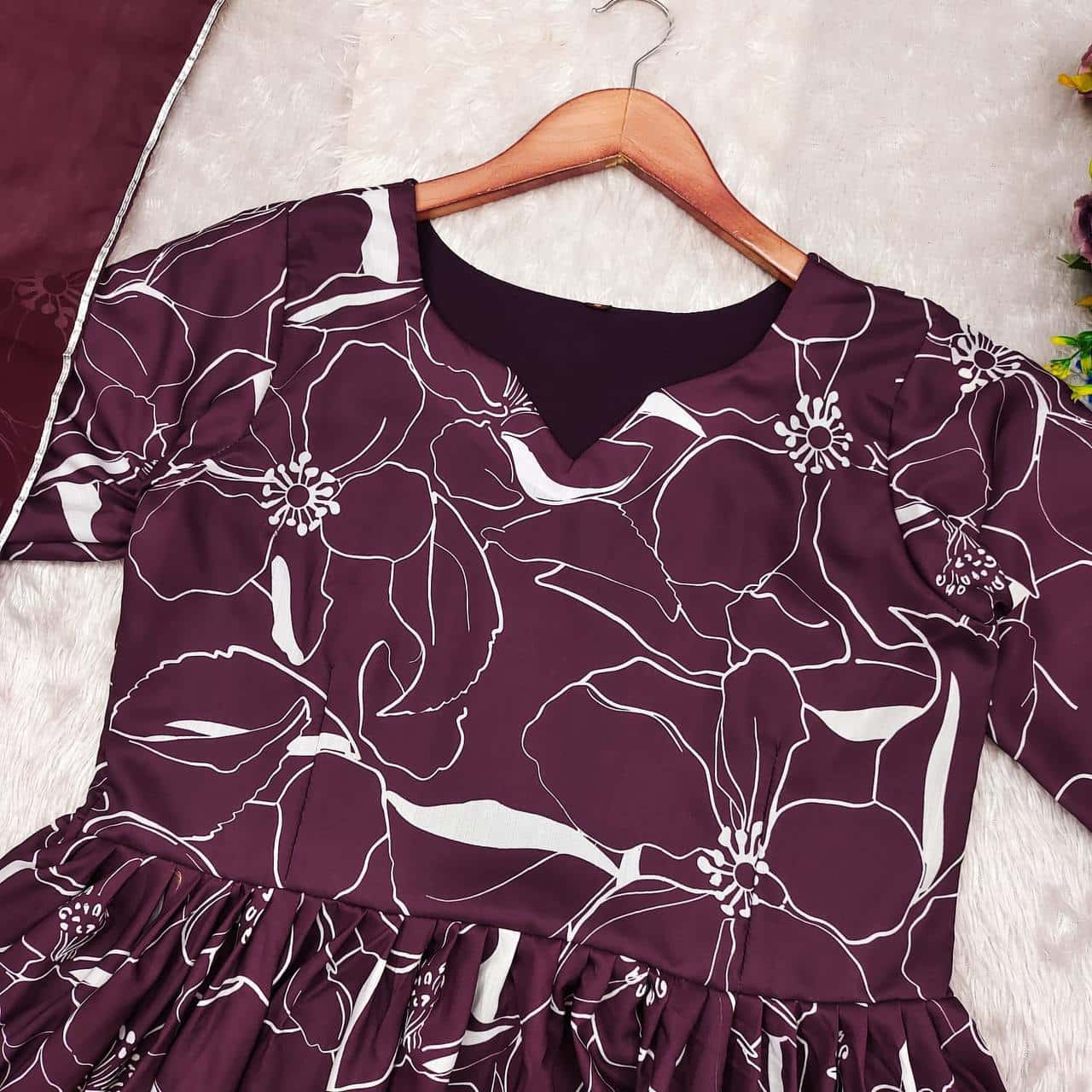Beautiful Soft cotton fabric kurta sets with georgette dupatta for women