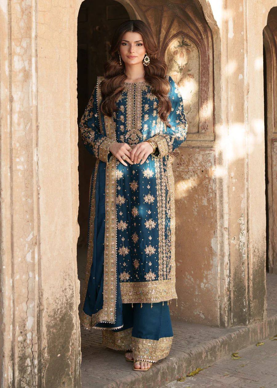 Wedding wear Heavy Georgette Embroidered Top  Bottom Set with Dupatta