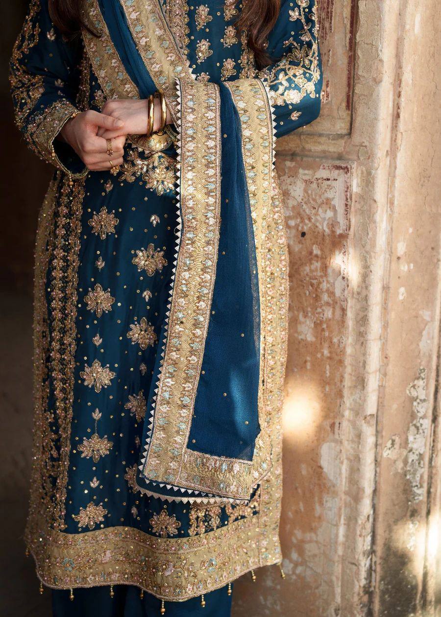 Wedding wear Heavy Georgette Embroidered Top  Bottom Set with Dupatta
