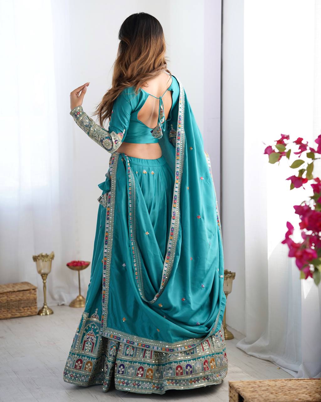 Readymade Lehenga Choli fully stitched Dupatta Set