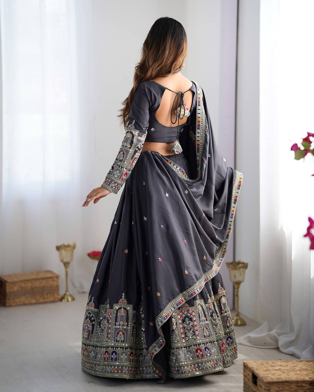 Readymade Lehenga Choli fully stitched Dupatta Set