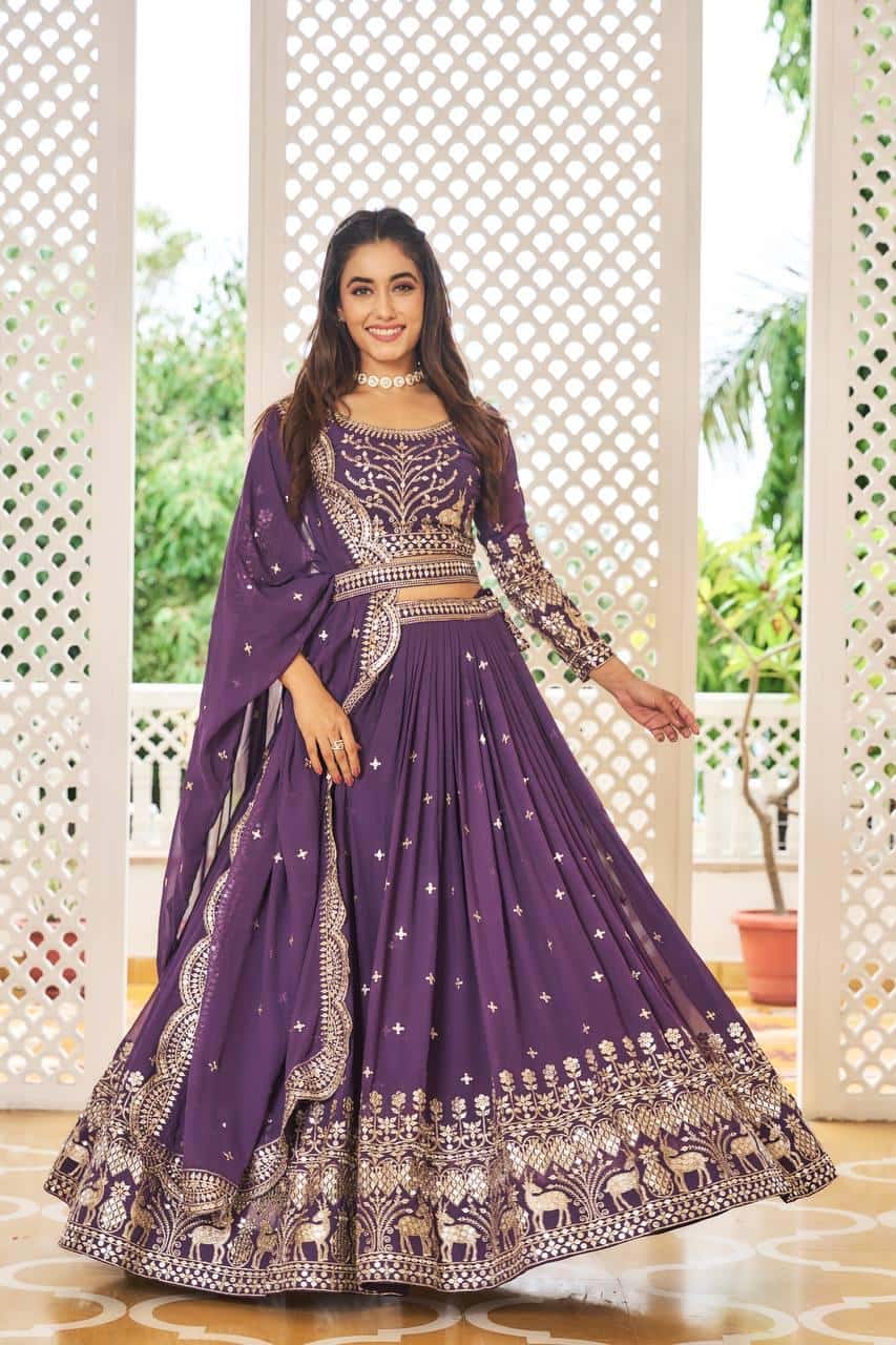 Heavy Georgette Choli Lehenga with Dupatta