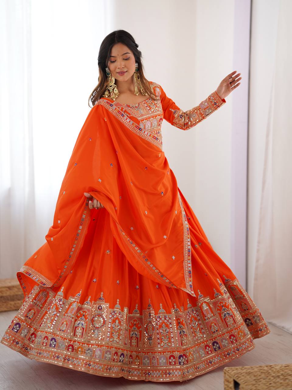 Readymade Lehenga Choli fully stitched Dupatta Set