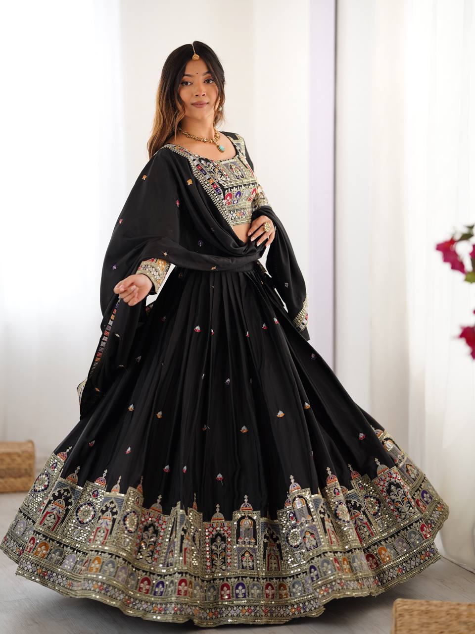 Readymade Lehenga Choli fully stitched Dupatta Set