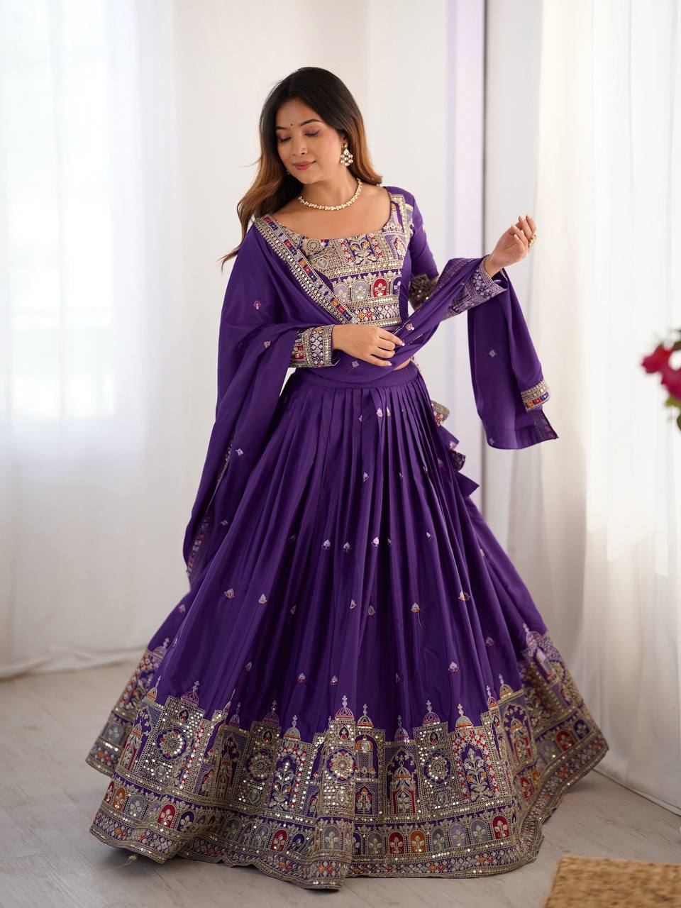 Readymade Lehenga Choli fully stitched Dupatta Set