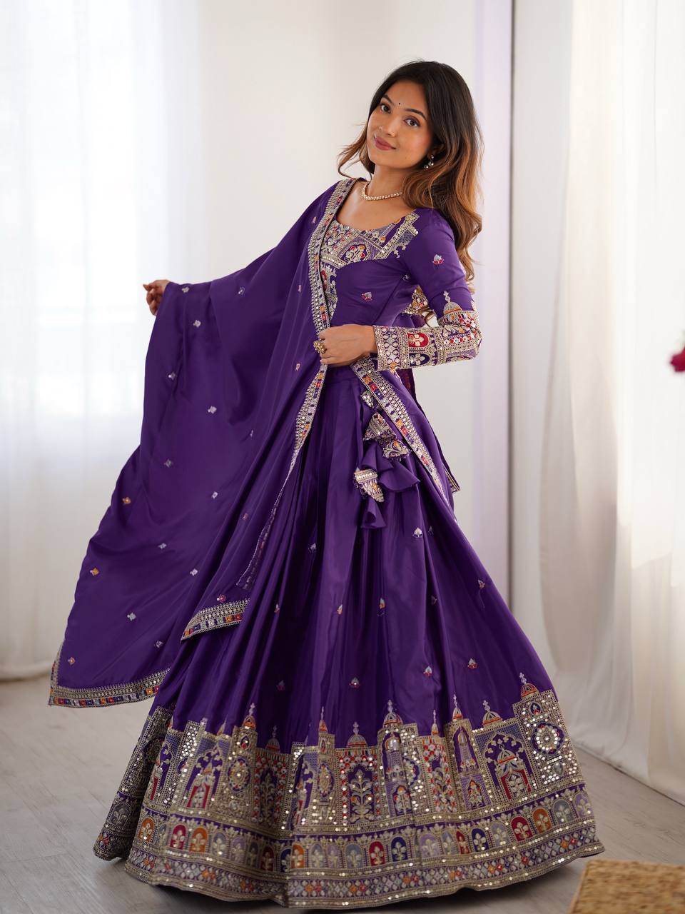 Readymade Lehenga Choli fully stitched Dupatta Set