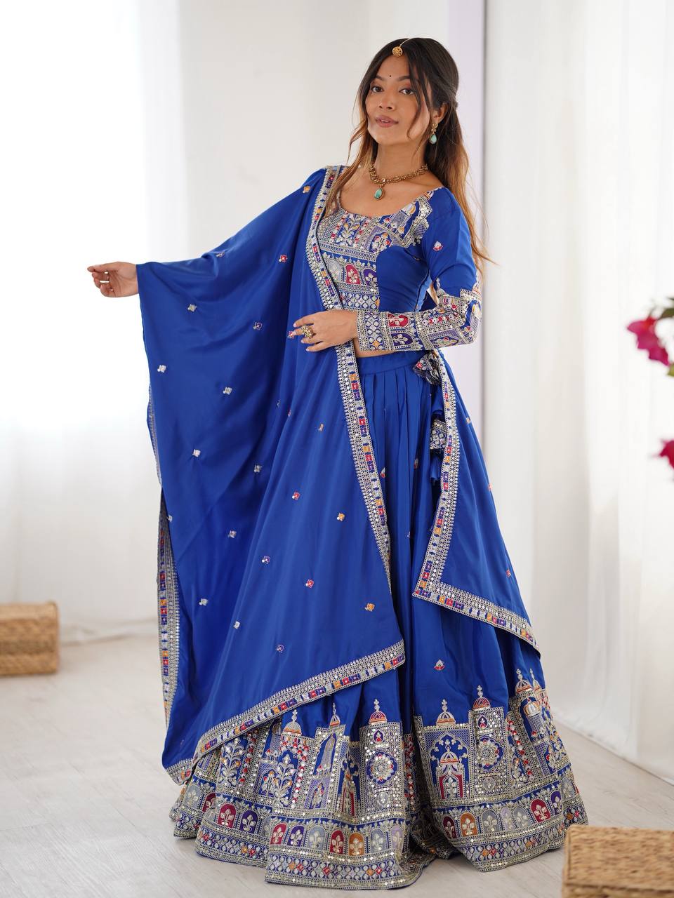 Readymade Lehenga Choli fully stitched Dupatta Set