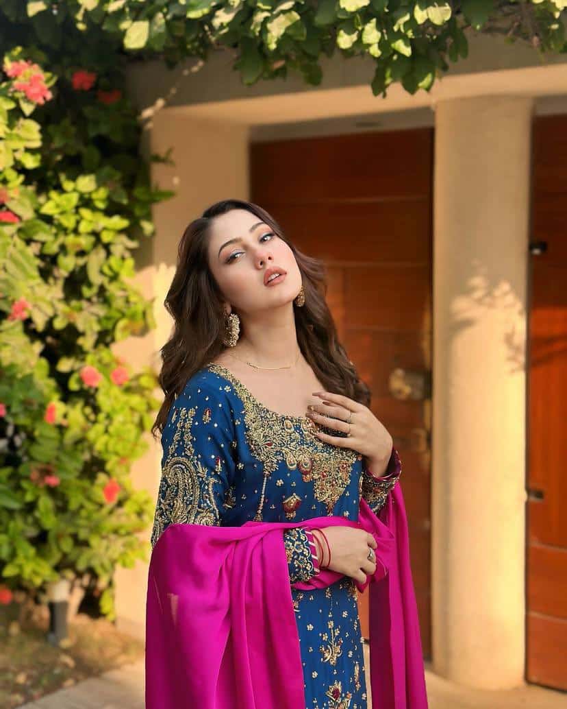 "Elegant Chinon Silk Ensemble with Zari & Sequins Embroidery"