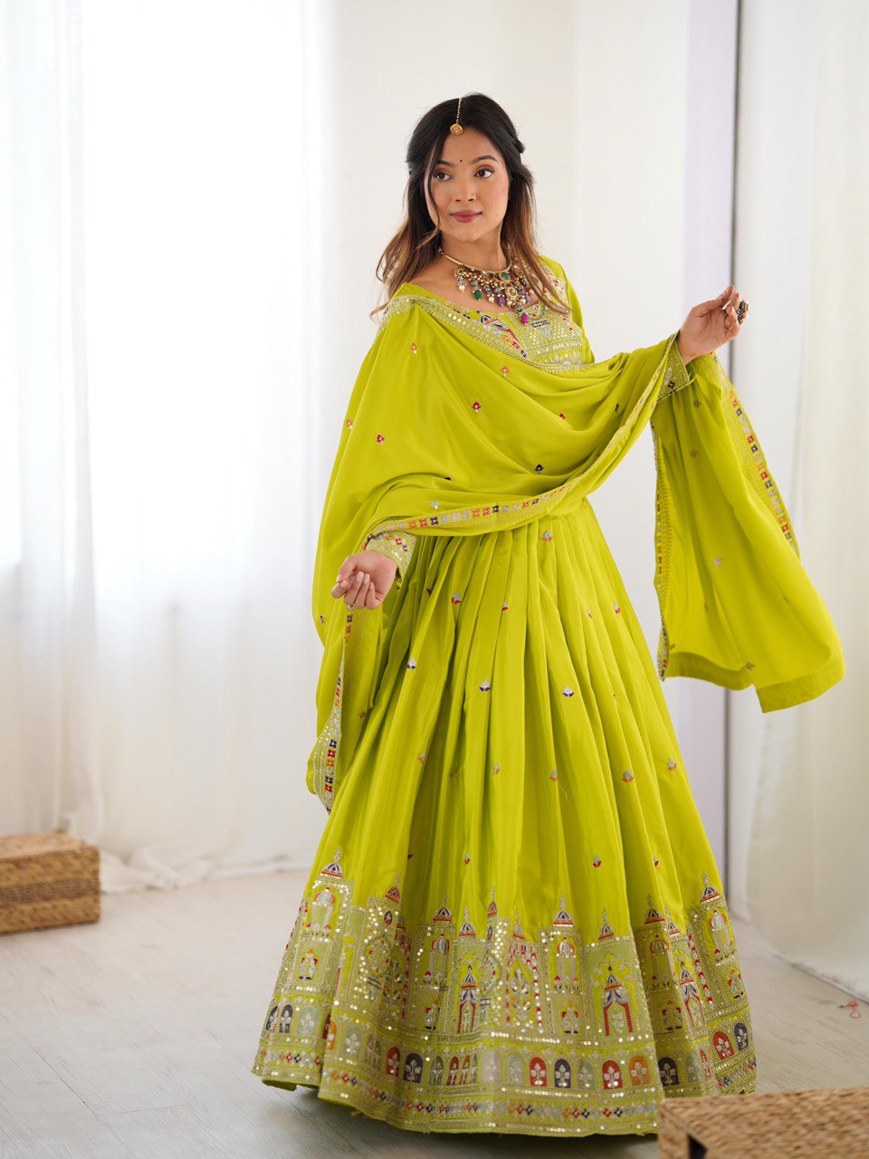 Readymade Lehenga Choli fully stitched Dupatta Set
