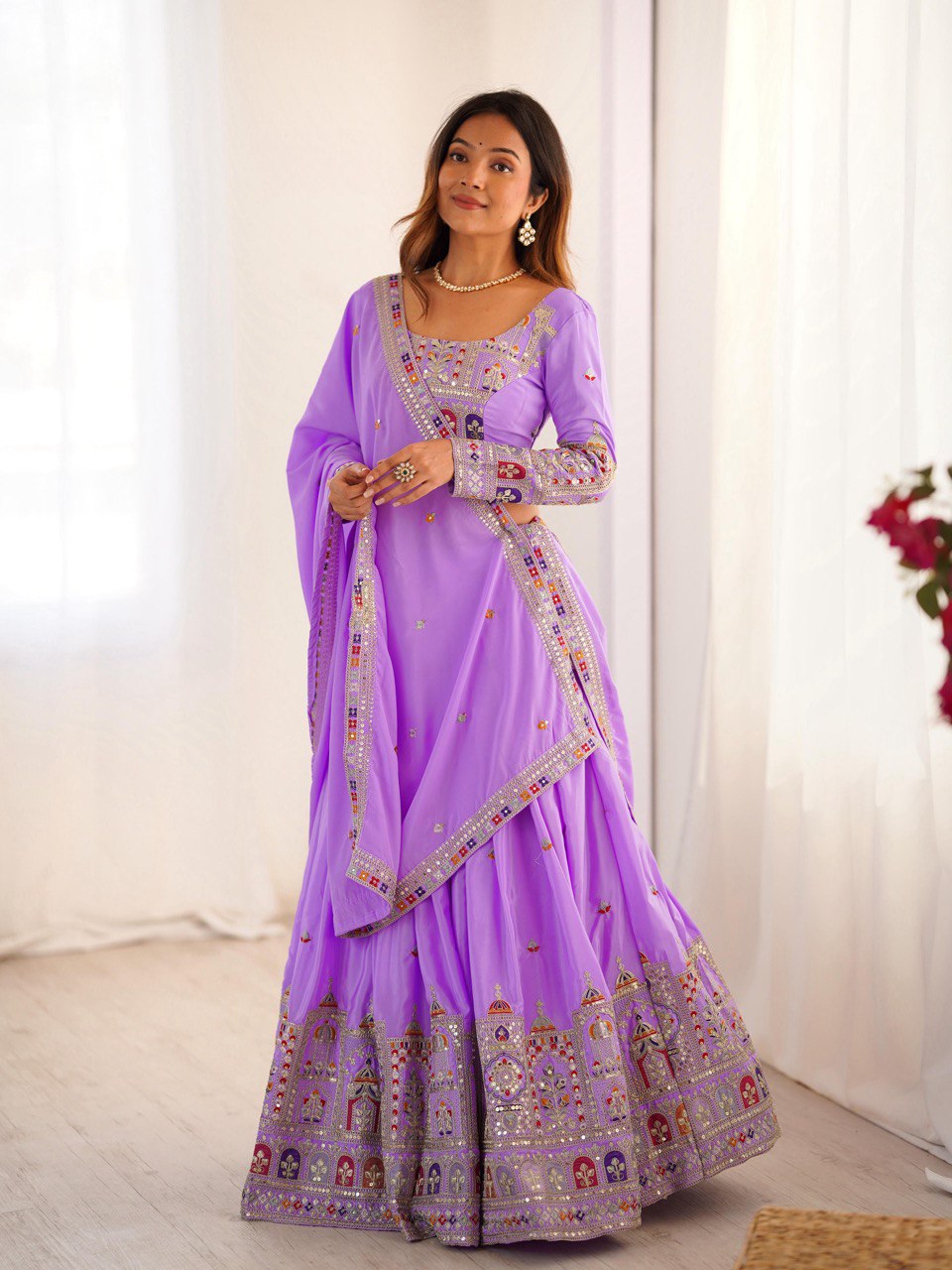 Readymade Lehenga Choli fully stitched Dupatta Set
