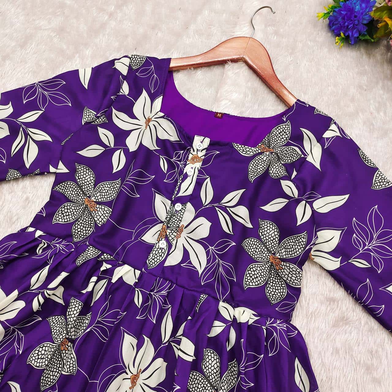 "Soft Cotton Maternity Dress - Comfortable & Stylish (48" Length)"