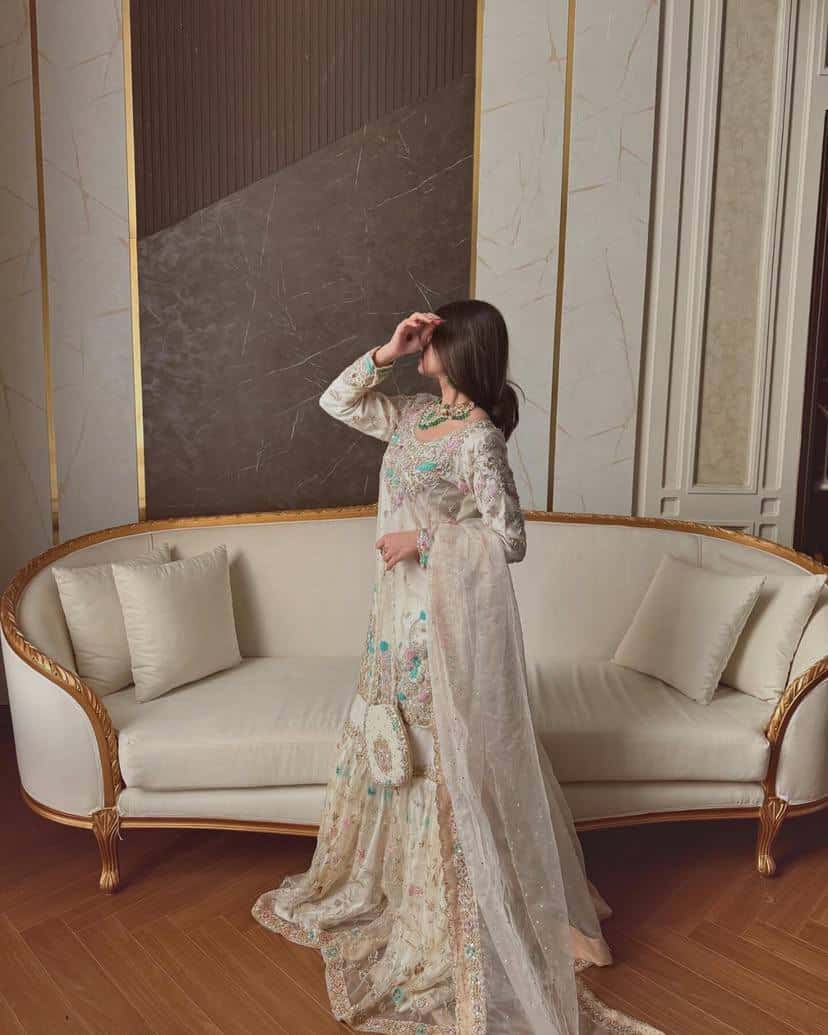 "Elegant Georgette Kurti & Sharara Set with Sequence & Thread Embroidery"