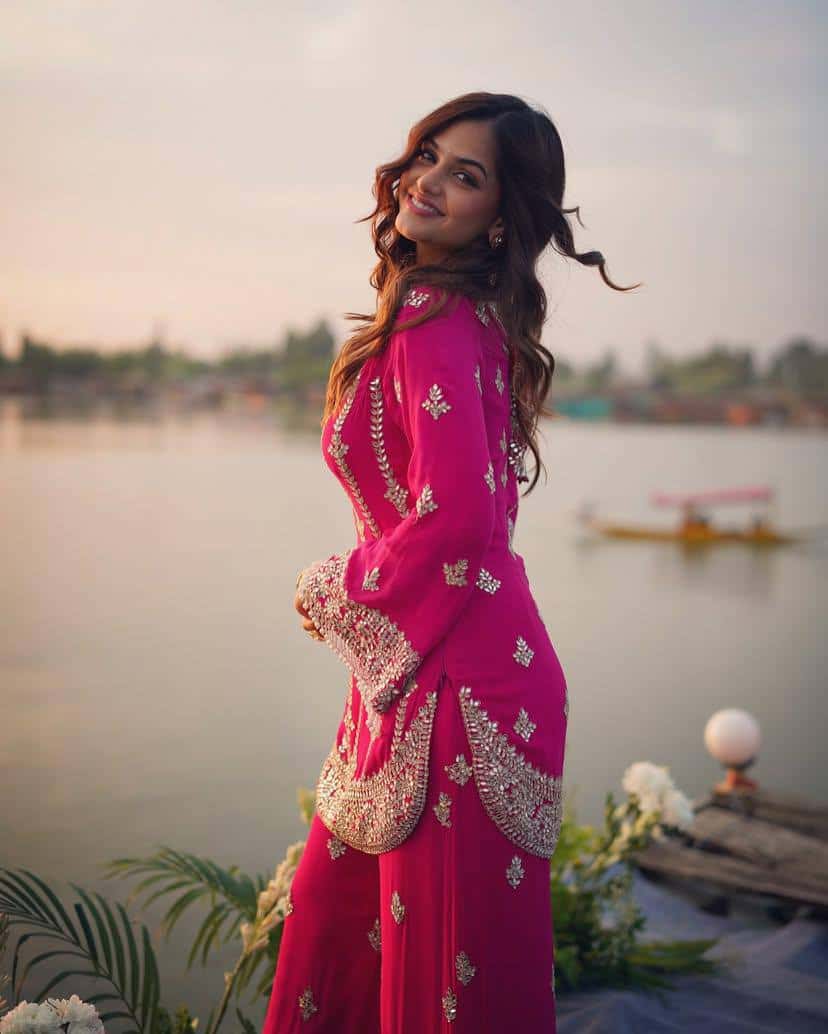 Heavy chinon silk sequence embroidery readymade stitch salwar suit