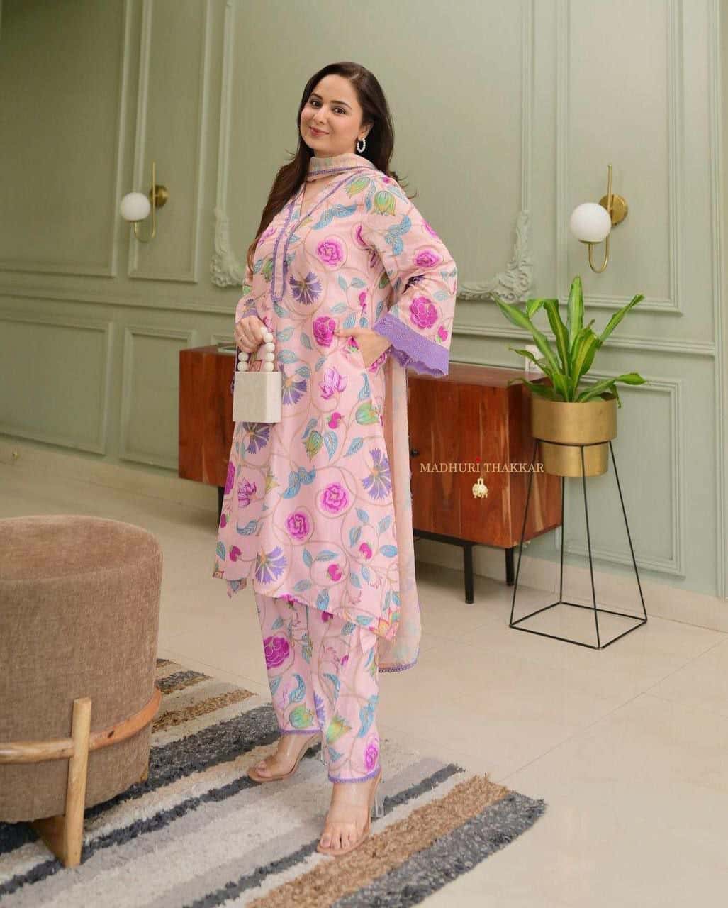 "Premium Cotton Kurta Set with Comfort Fit Pants & Pure Cotton Dupatta"