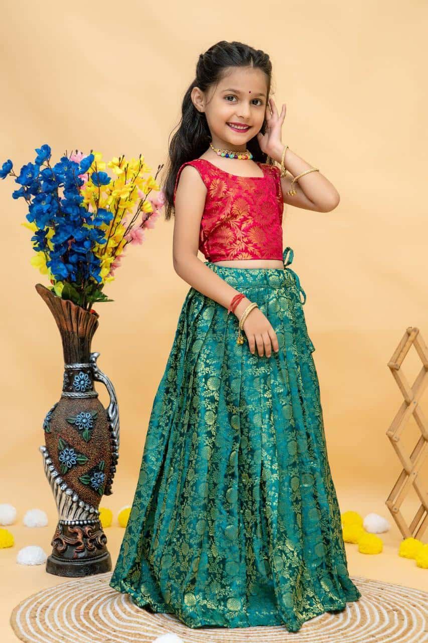 Girls Blouse with Lehenga