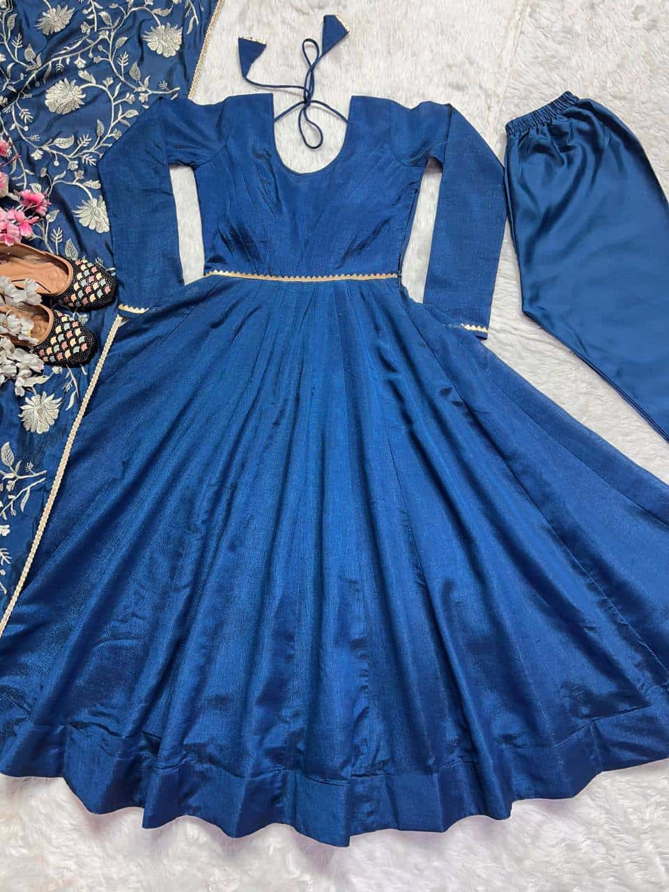 Anarkali Gown Pant with Dupatta